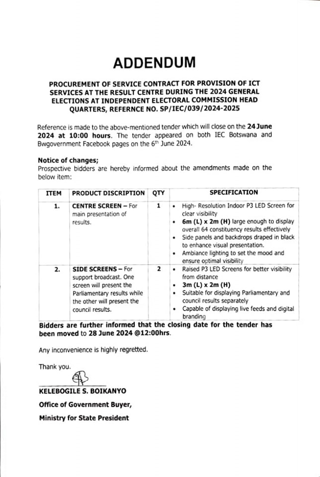 IEC - 𝐀𝐃𝐃𝐄𝐍𝐃𝐔𝐌 𝐏𝐑𝐎𝐂𝐔𝐑𝐌𝐄𝐍𝐓 𝐎𝐅 𝐒𝐄𝐑𝐕𝐈𝐂𝐄 𝐂𝐎𝐍𝐓𝐑𝐀𝐂𝐓 𝐅𝐎𝐑 𝐏𝐑𝐎𝐕𝐈𝐒𝐎𝐍 𝐎𝐅 𝐈𝐂𝐓 ...