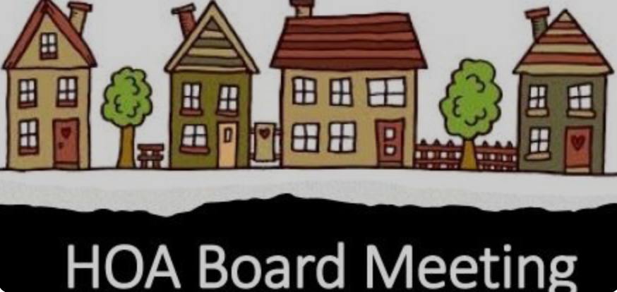 Hidden - ***Residents*** HOA board meeting location and time has been ...