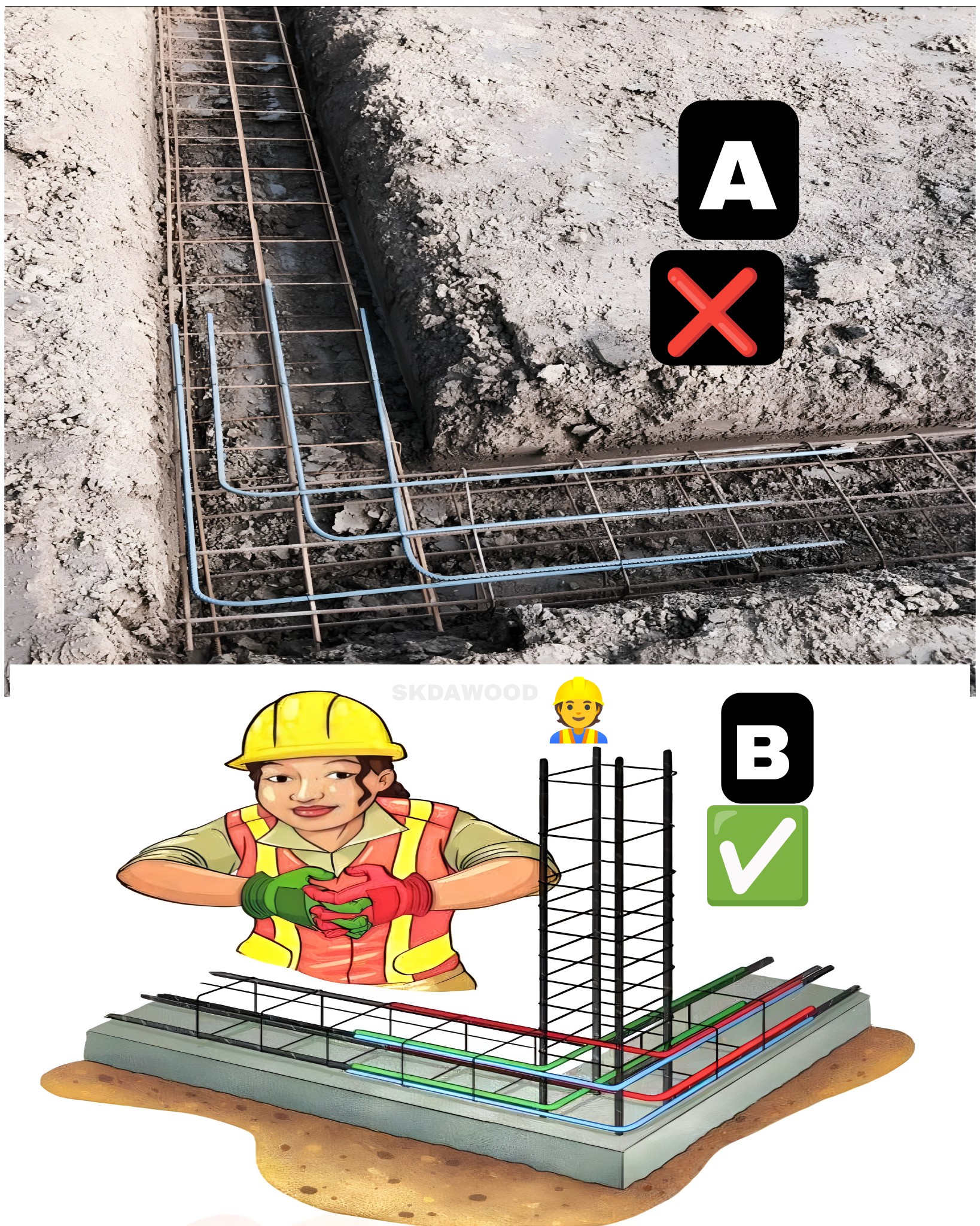 Shaik - incorrect way to connect reinforcement bars in a corner for a ...
