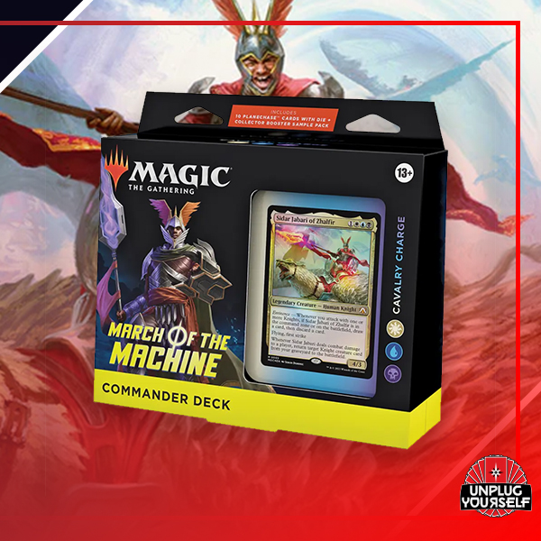 mtg cavalry charge commander deck March of the Machine including 12 card(s) of rarity Rare or higher and 35 Uncommon Magic The Gathering March of