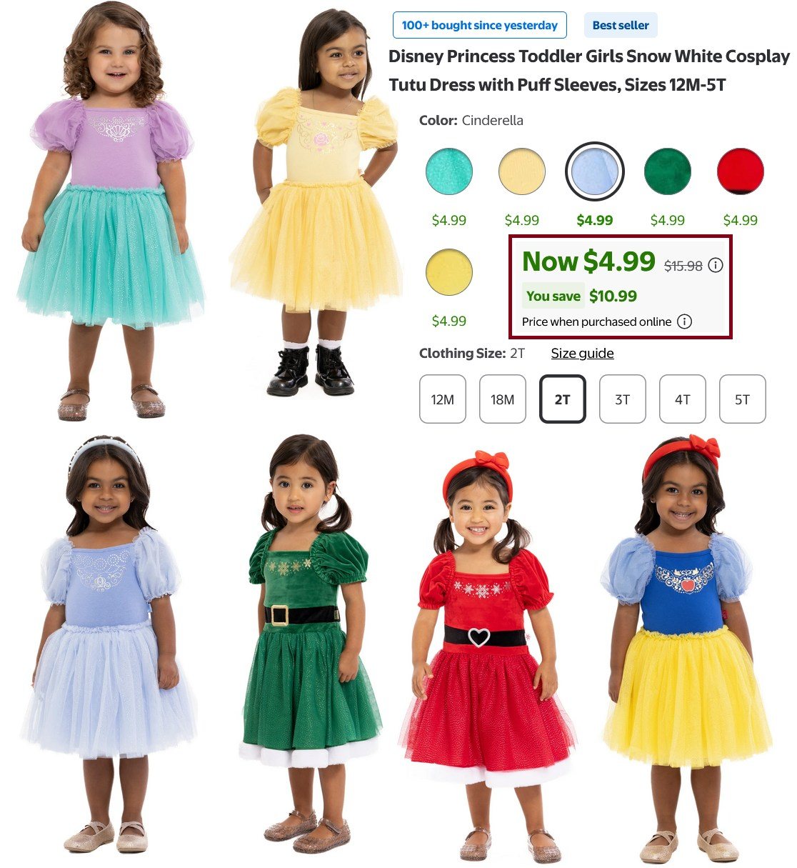 toddler princess dress Baby Belle Princess Dress 24M