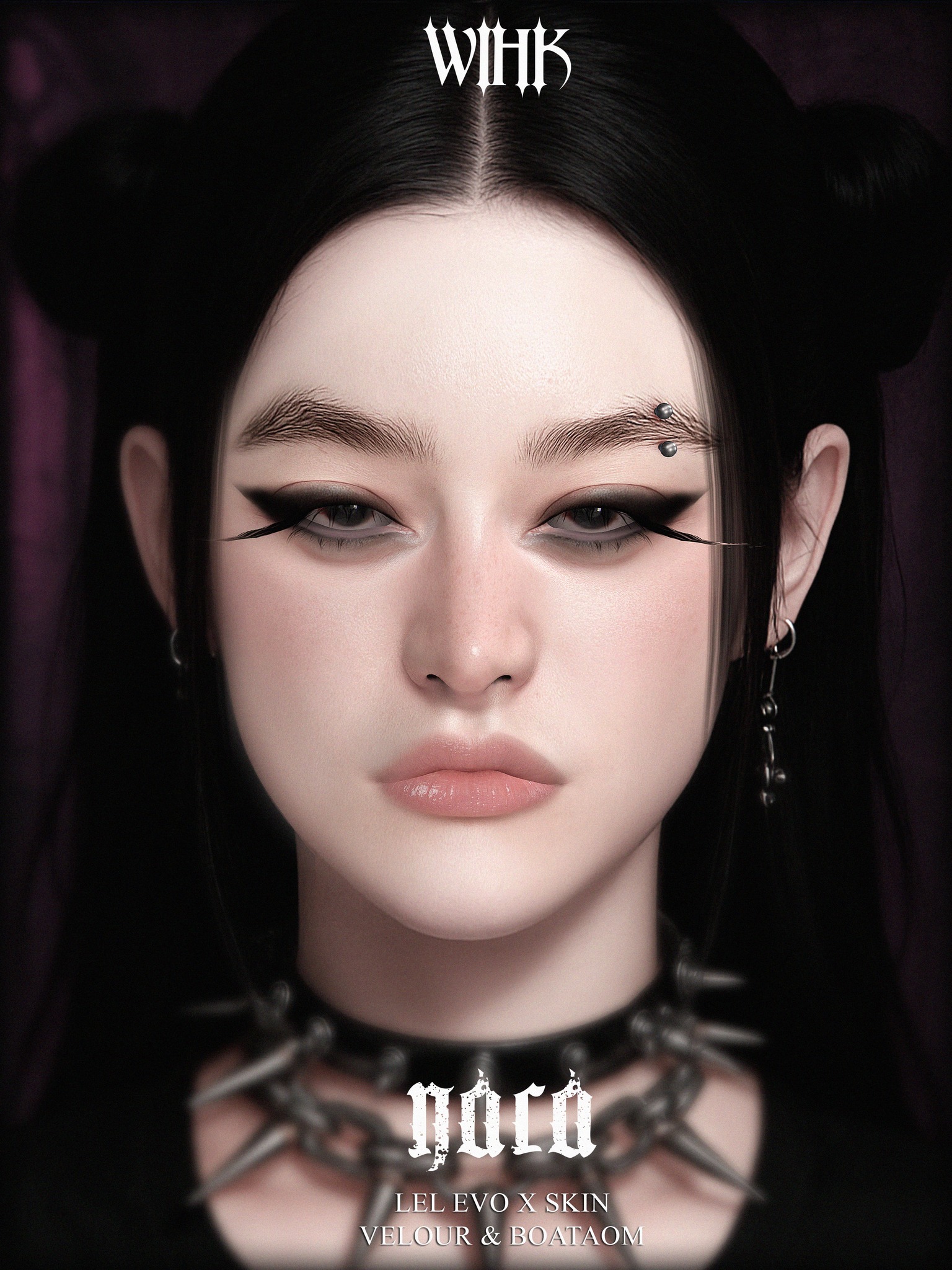 Wihk - Step into the shadows with Nara 💀🖤 A k-pop goth inspired skin ...