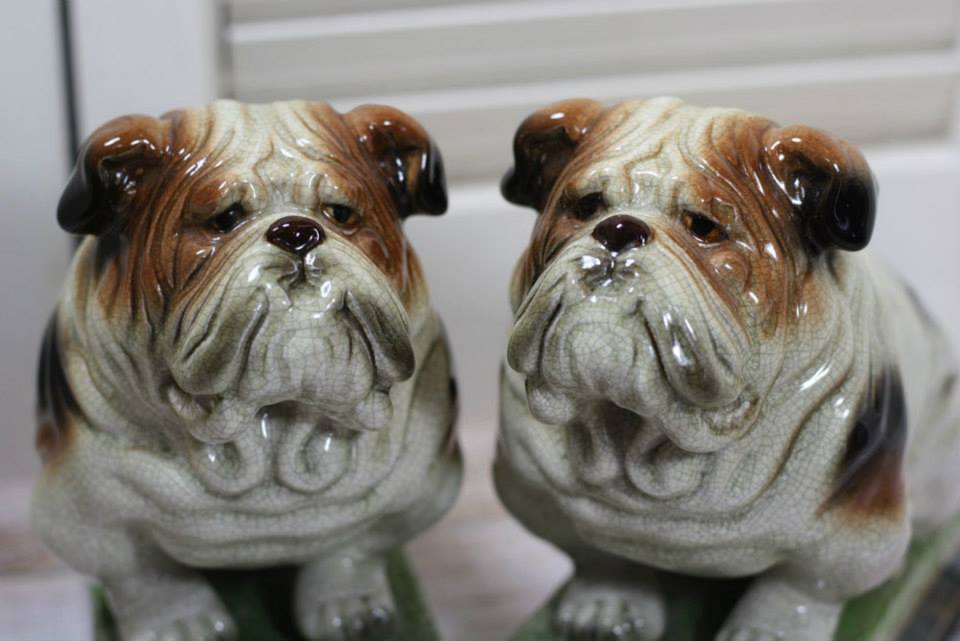 工芸品 Vintage Takahashi bookends bulldog Facebook