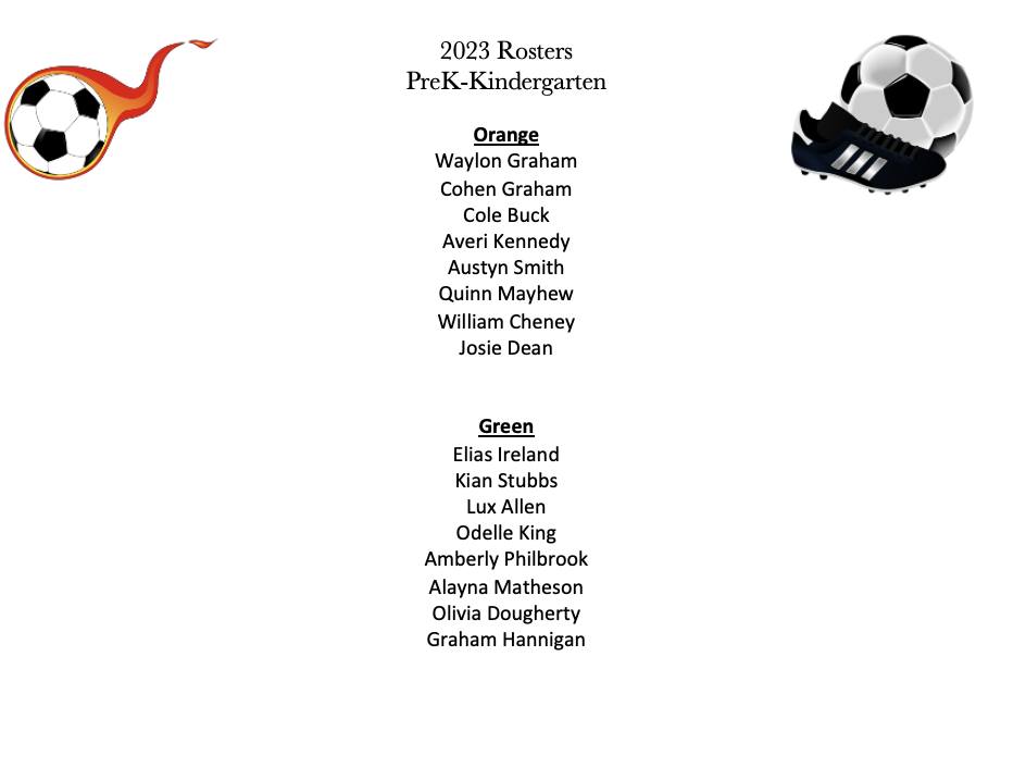 Here are the rosters! We... - Mapleton Recreation Department