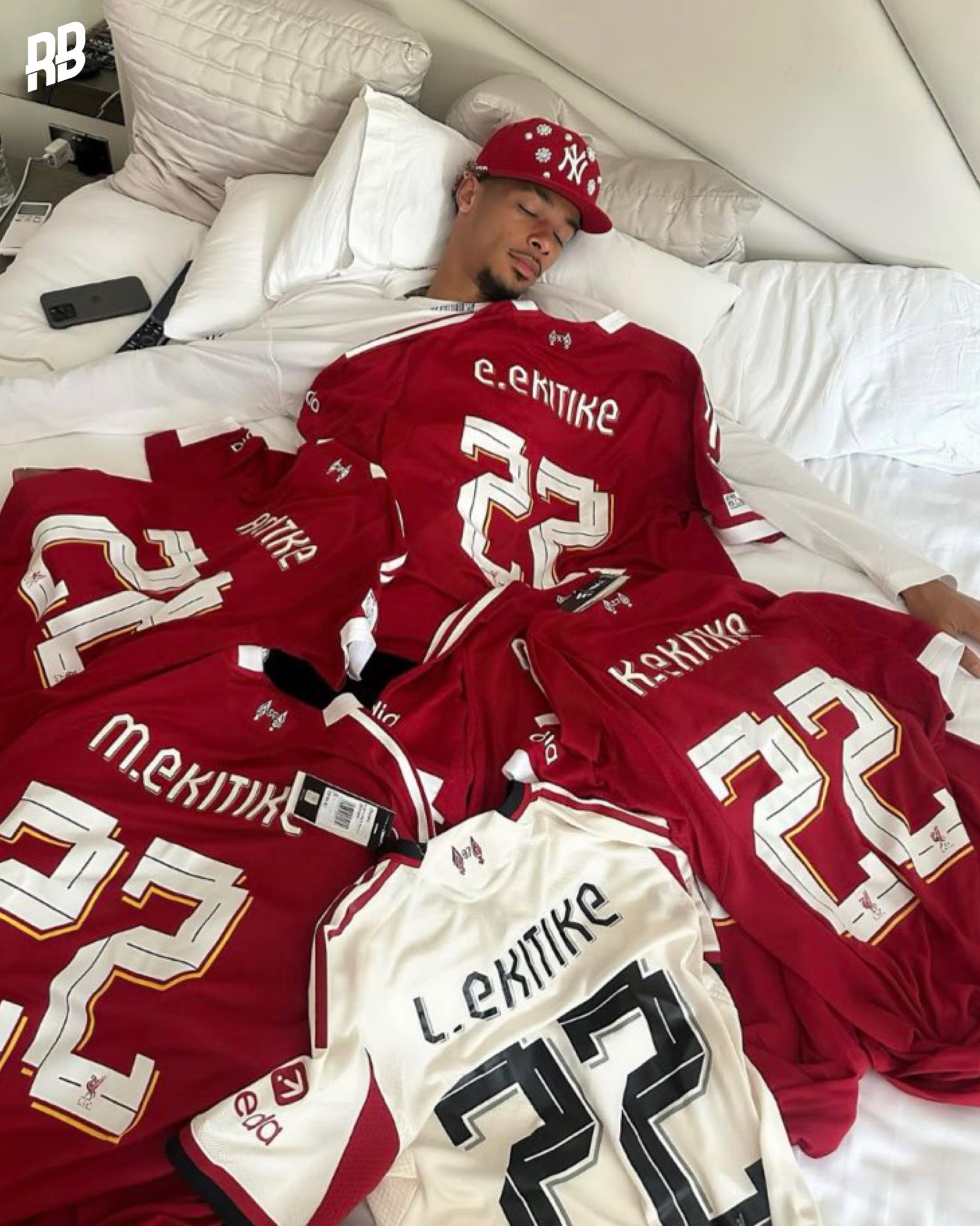 Hugo Ekitike is sleeping well at Liverpool ❤️