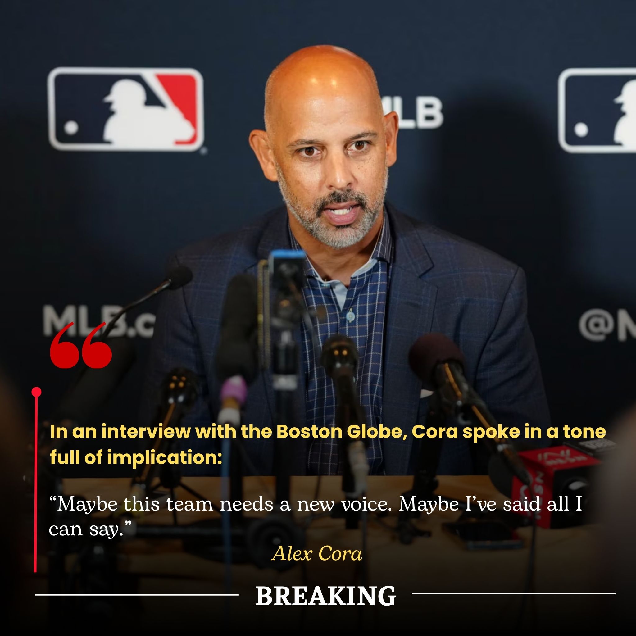 Fenway - DRAMA BREAKING: Alex Cora’s Cryptic Confession Shakes Boston ...