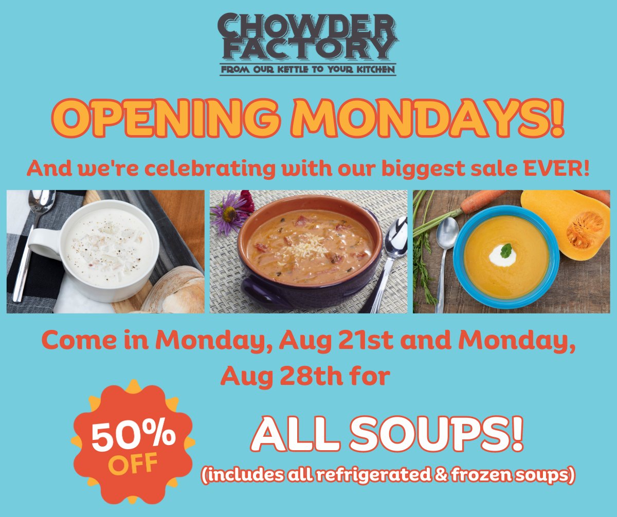 Chowder Factory - We’re excited to announce to our loyal... | Facebook