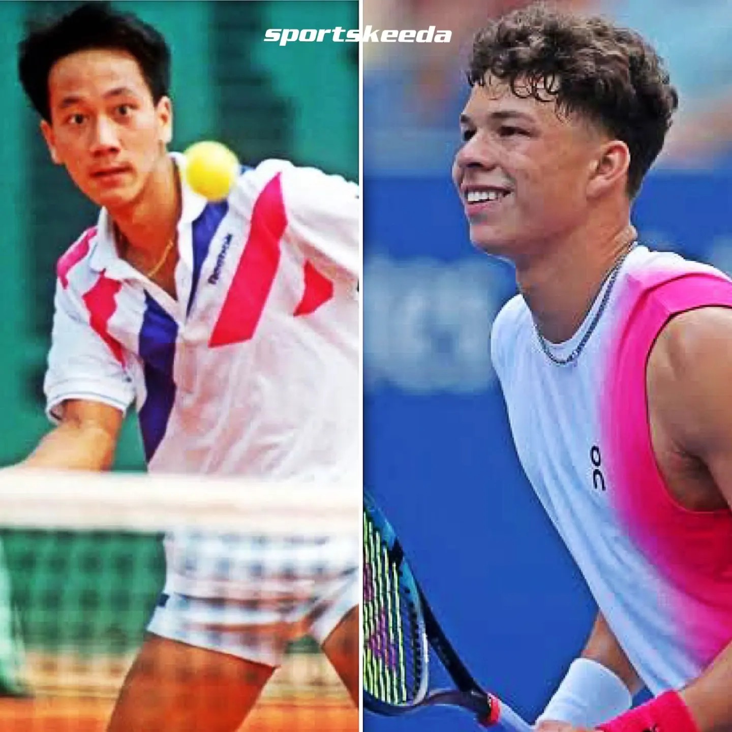 Young tennis stars in 1990 US Open final