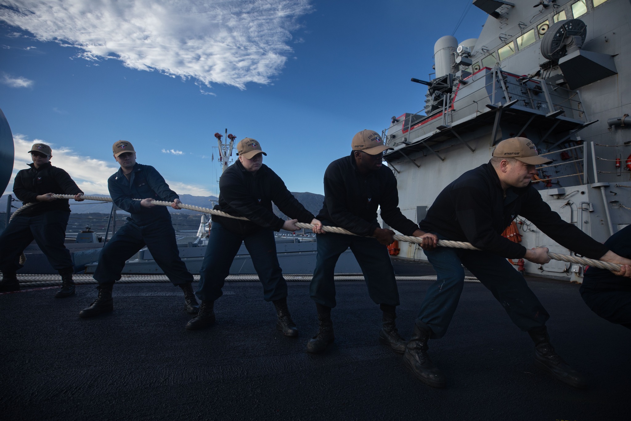 USS Laboon - Team LABOON made a brief stop for fuel in...