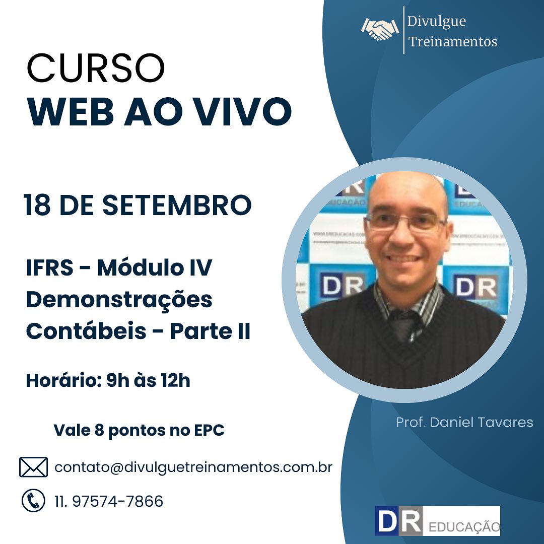 IFRS - 4º Módulo – Demonstrações... - Divulgue Treinamentos | Facebook