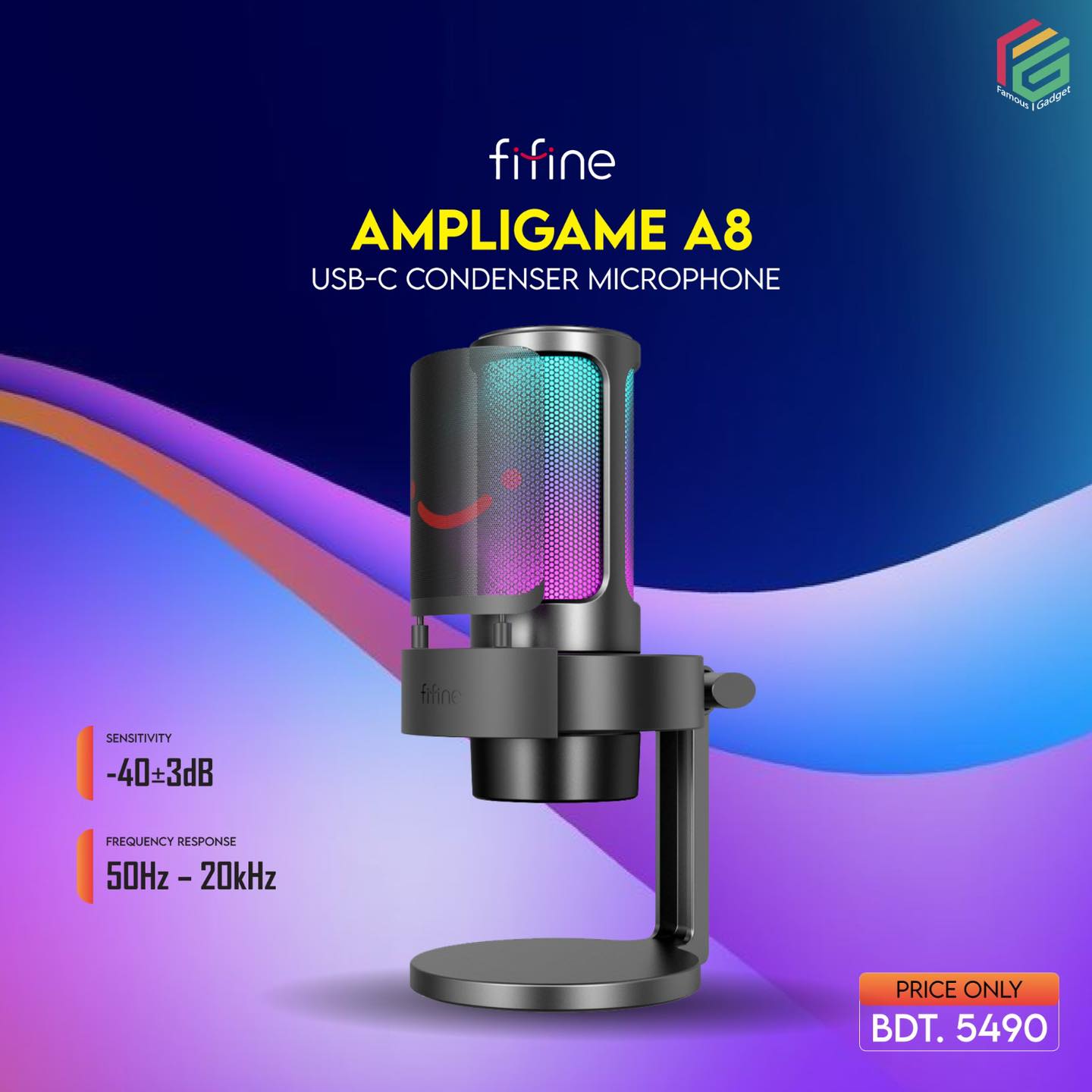 💢Fifine Ampligame A8 USB Condenser... - Famous Gadget BD | Facebook