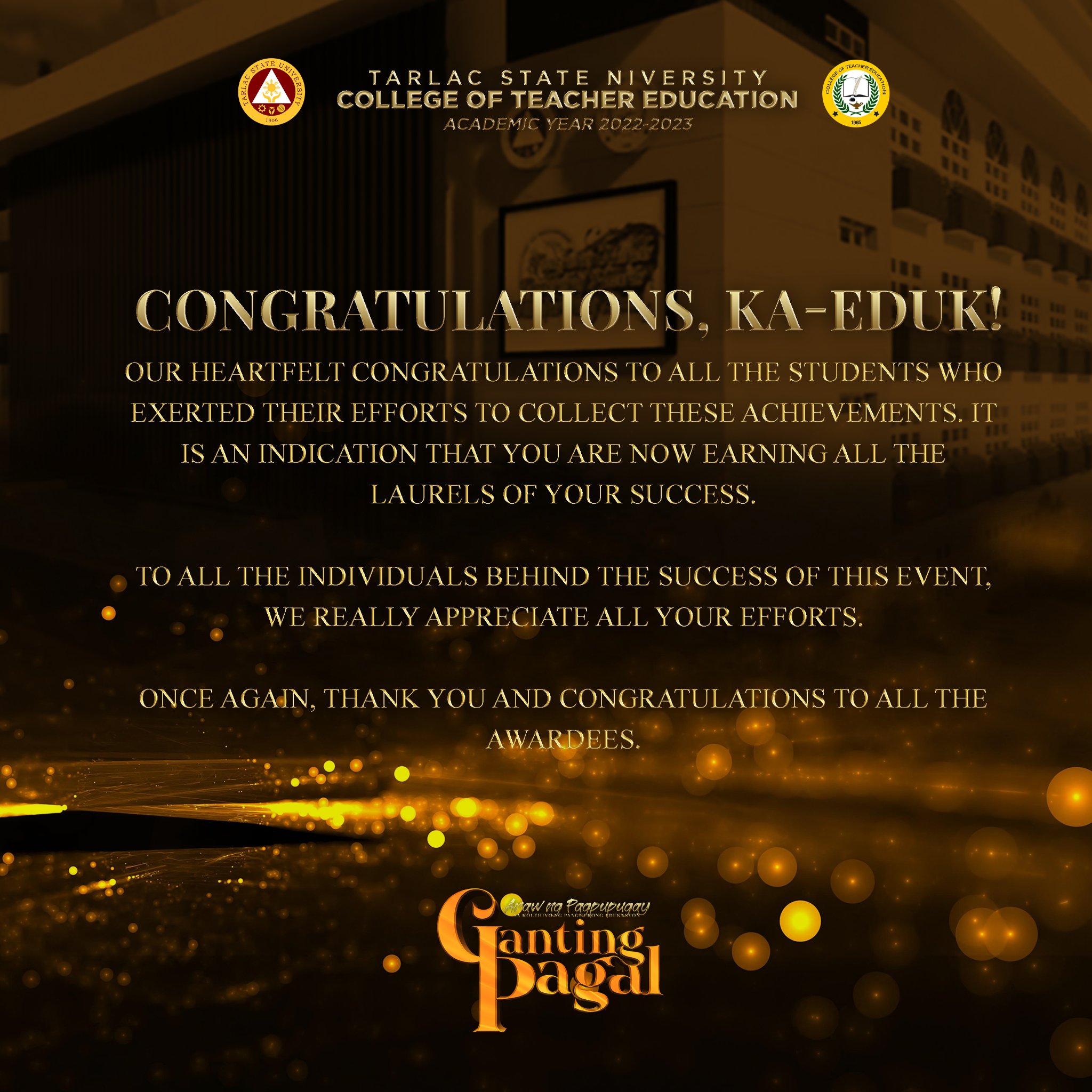 THE BLACKBOARD - Our heartfelt congratulations to all the...