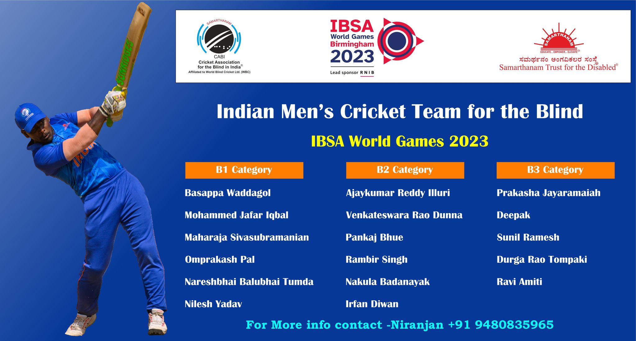 CABI proudly... - Cricket Association for the Blind in India