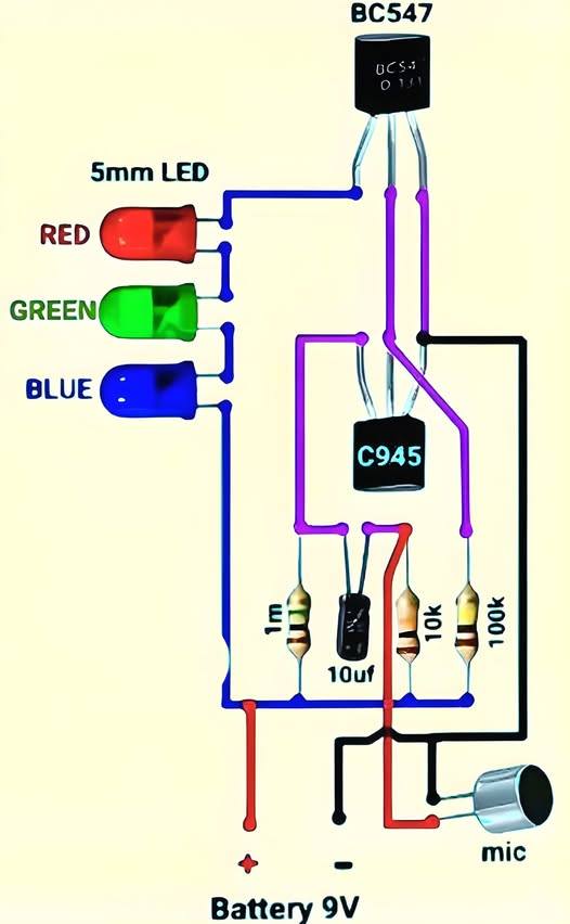 Close - A simple circuit for a sound-sensitive LED, often referred to ...