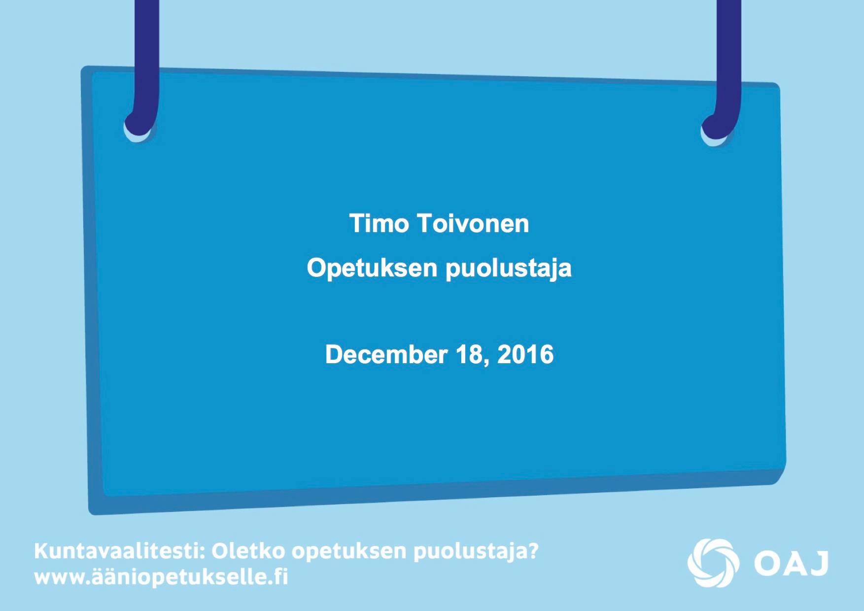 Timo Toivonen, Vihreä-T