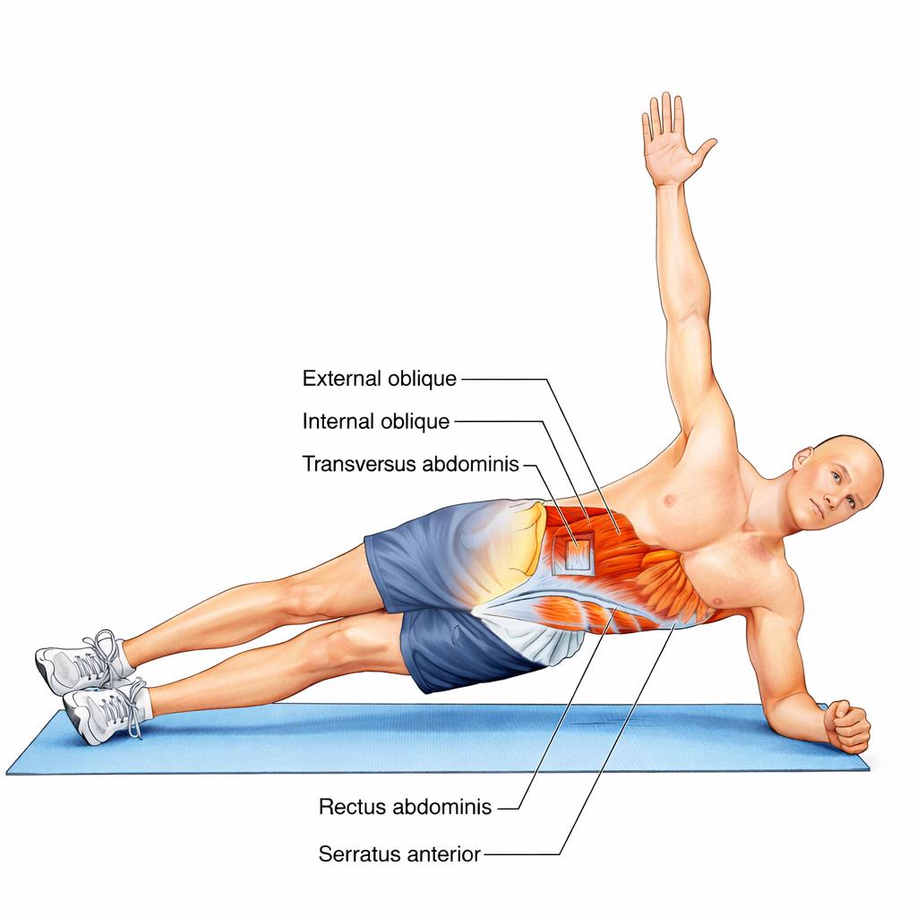 Knowledge3dart - BIOMECHANICS OF THE SIDE PLANK The side plank is a ...