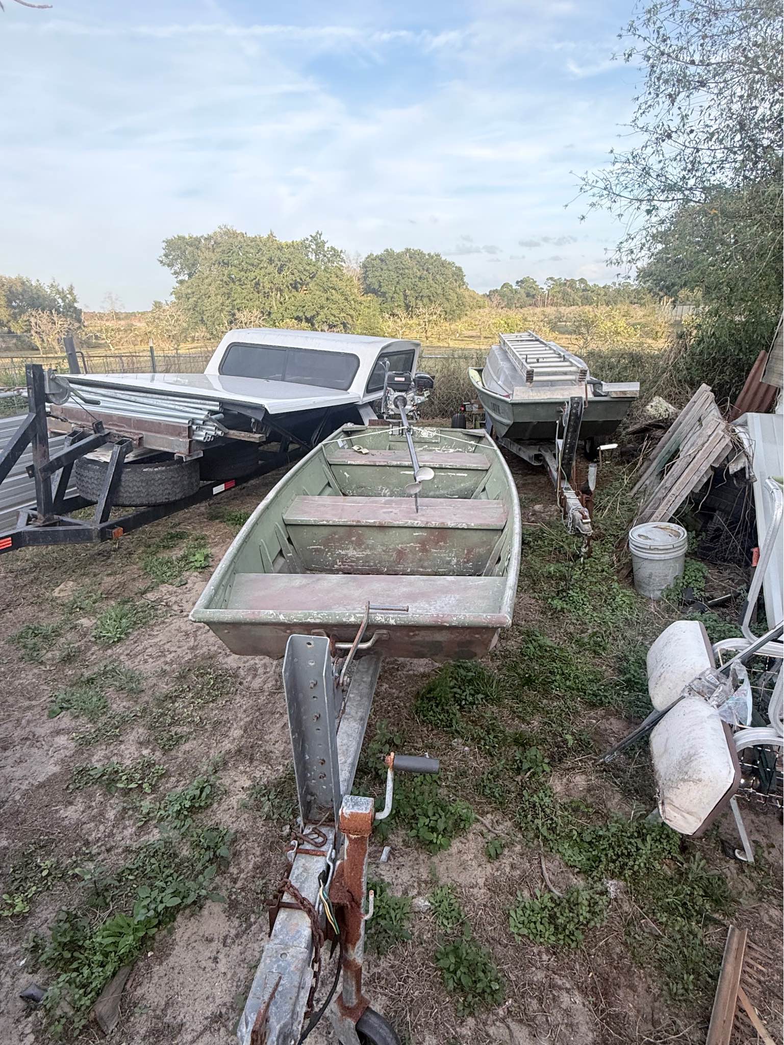 10 foot John boat with a 212cc long tail motor on it looking for Yazmo ...