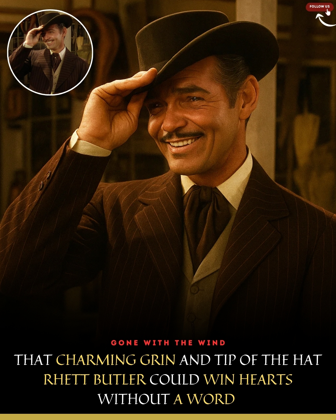 Retro - This moment from Gone with the Wind captures Rhett Butler in ...