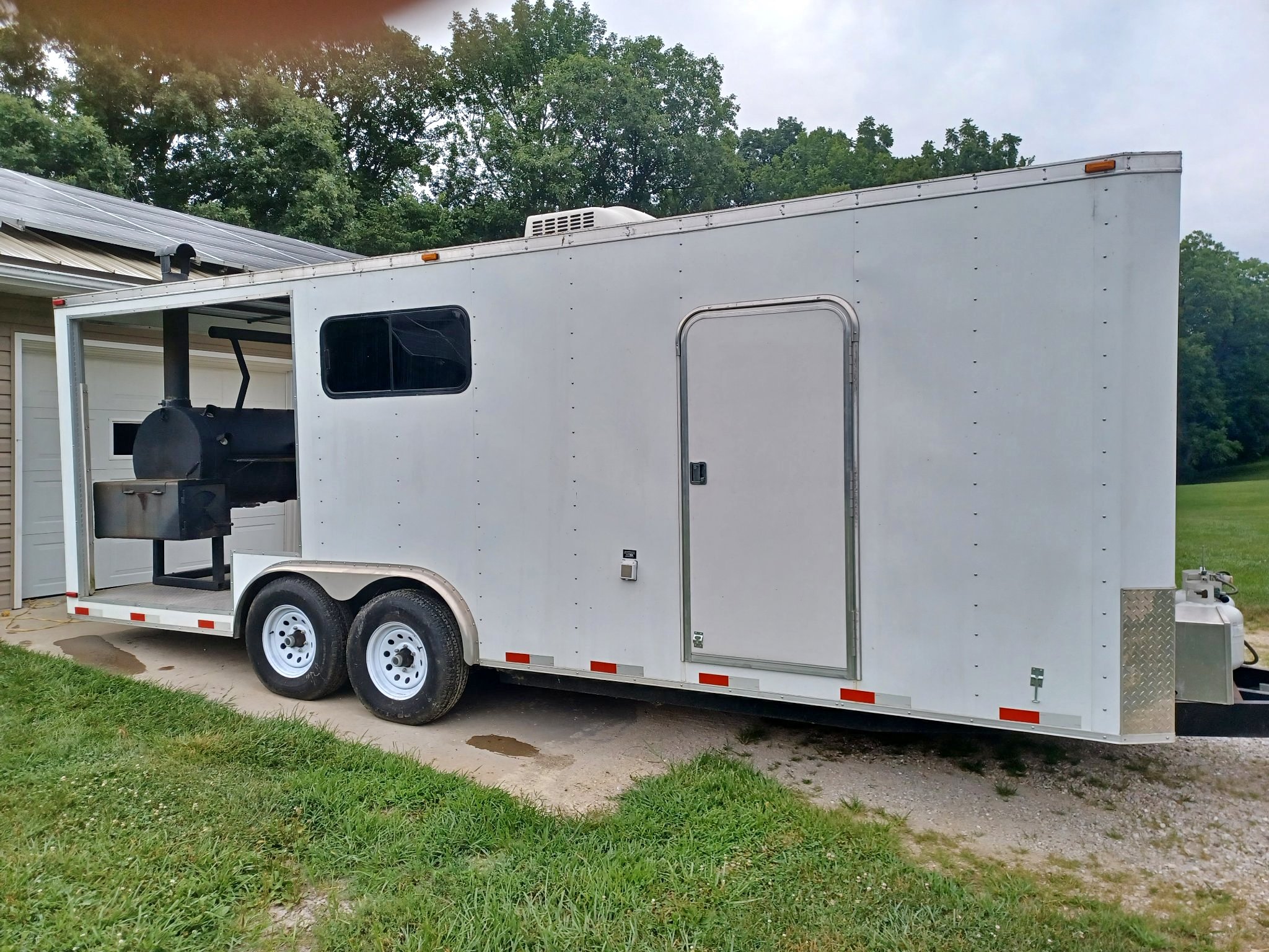 Price Reduction!!! Custom built BBQ trailer with custom reverse flow ...