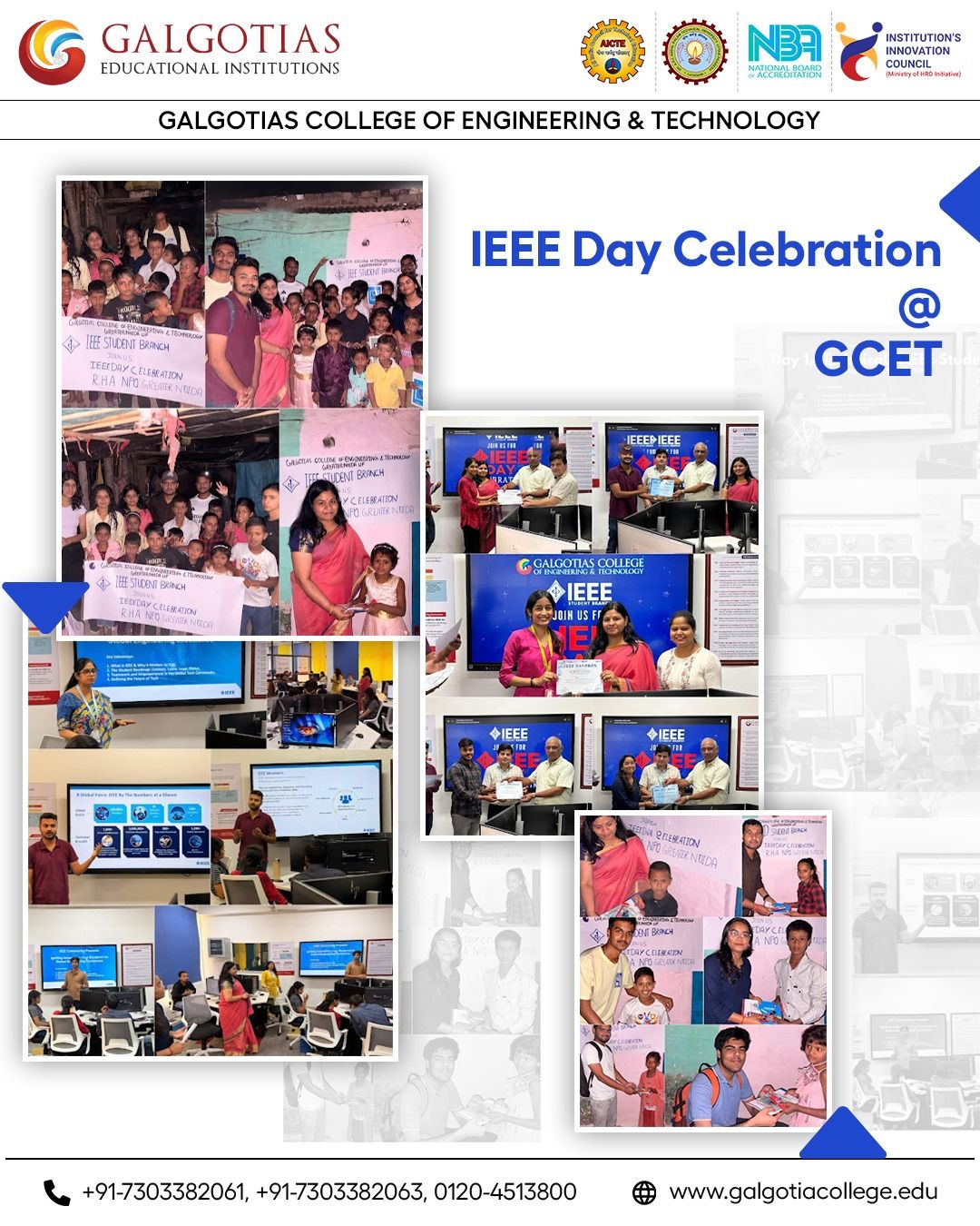 🎉 IEEE Day Celebration at Galgotias College of Engineering & Technology ...