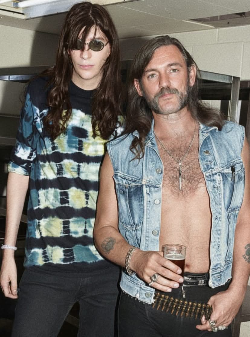 🤘🖤 Joey Ramone & Lemmy Kilmister, photographed in New York City