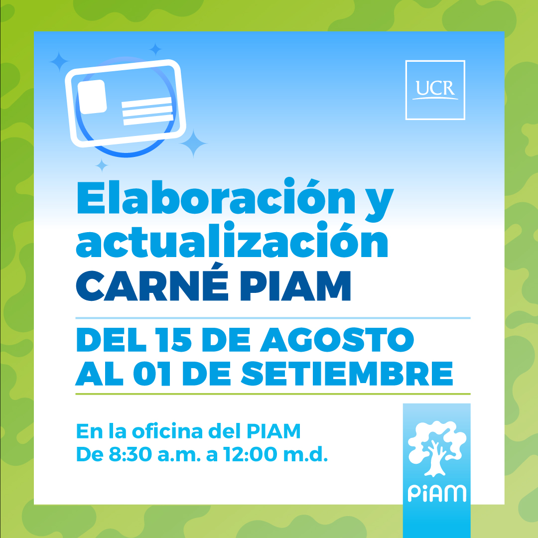 Piam UCR - El carné es el documento formal que los...