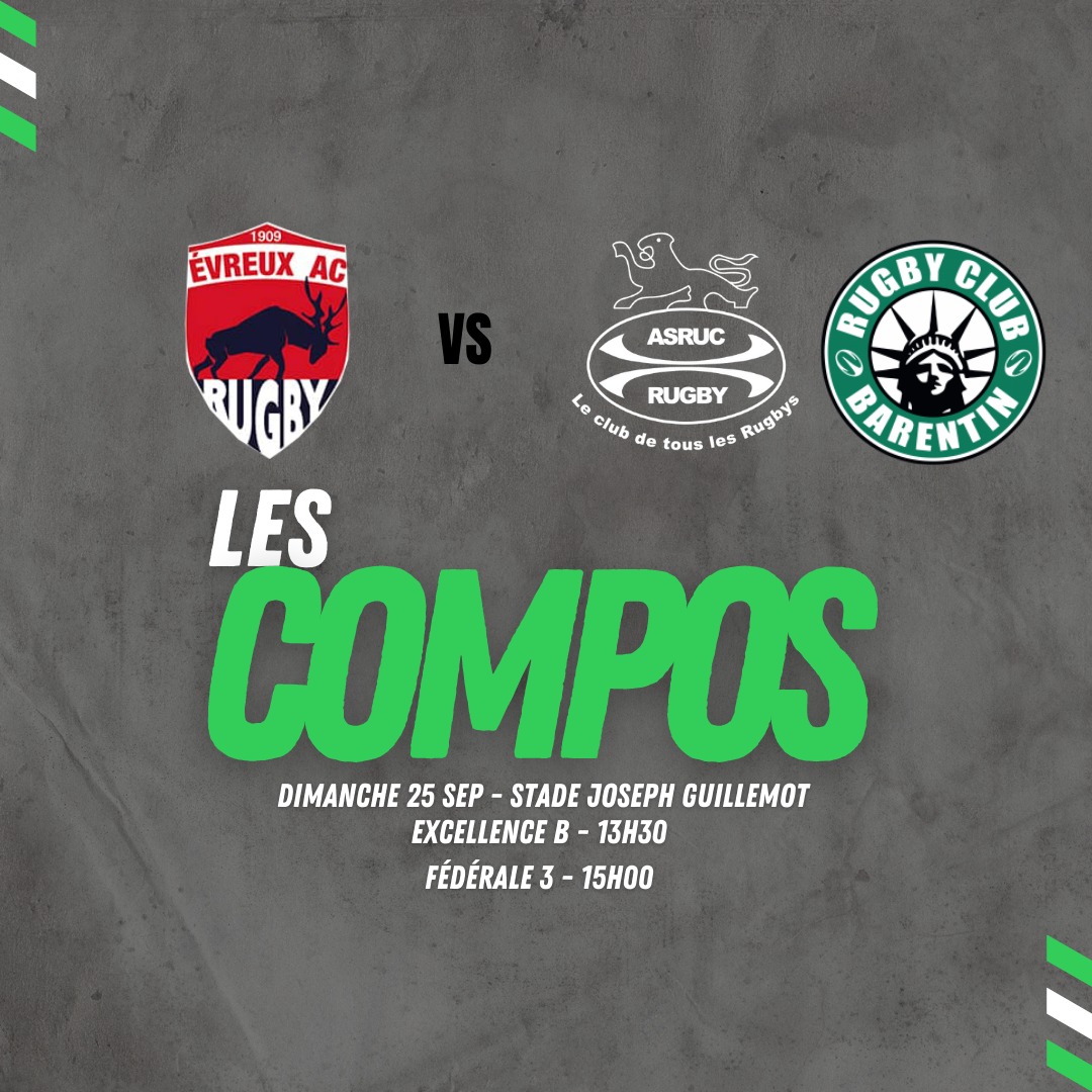 ASRUC Rugby - ⚒ Les compos 🐆🏉 Rendez-vous dès 13h30 ce... | Facebook
