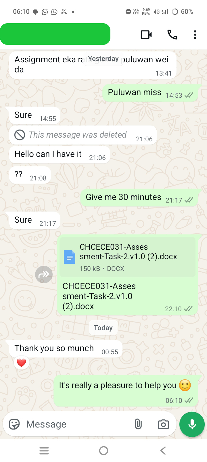 Assignment Green