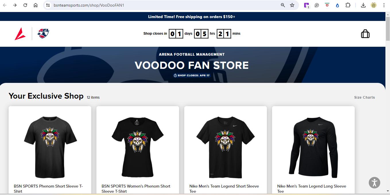 Louisiana VooDoo Arena Football - “VooDoo Magic” Fan Group | A new ...