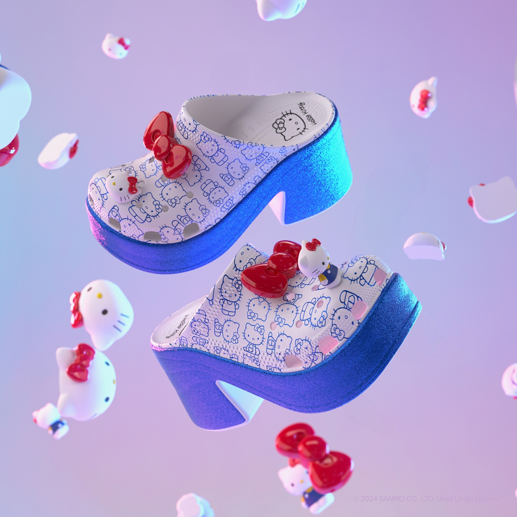 【2587】50th Crocs Hello Kitty 厚底サンダル Hello Kitty 50th Anniversary Crocs kawaii level 67374207632062