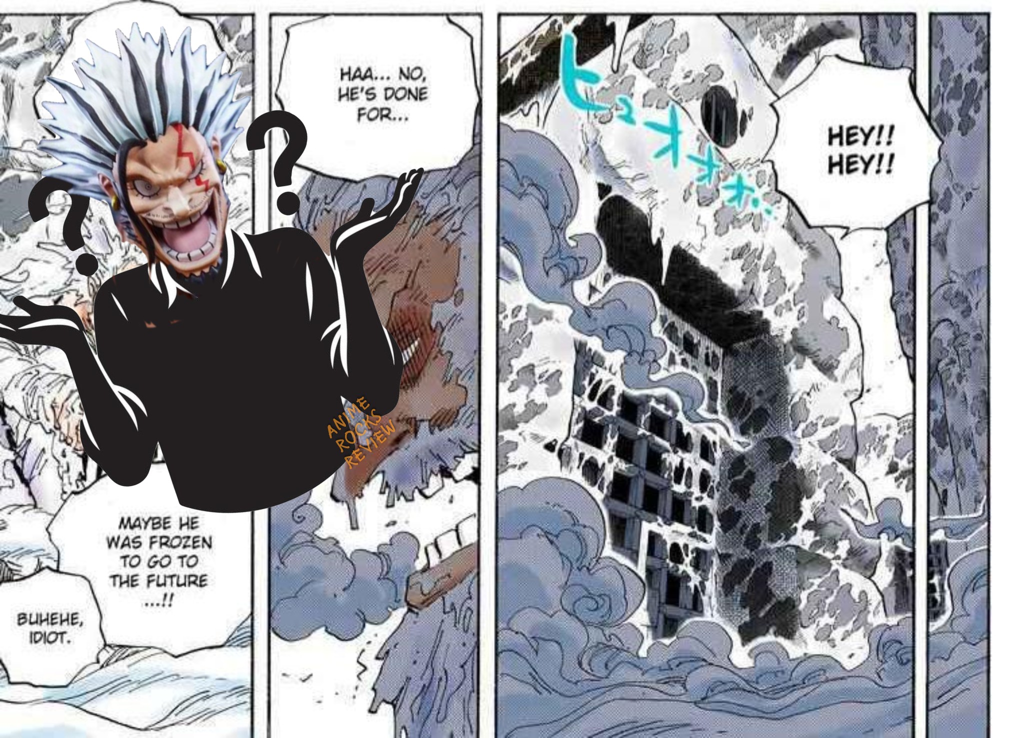 🚨Roger and garp cut off Demon Rocks... - Anime Rocks Review | Facebook