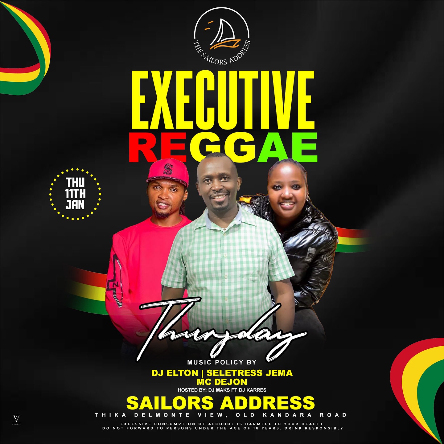 Executive reggae Thursday ,... - The Sailors Address Lounge