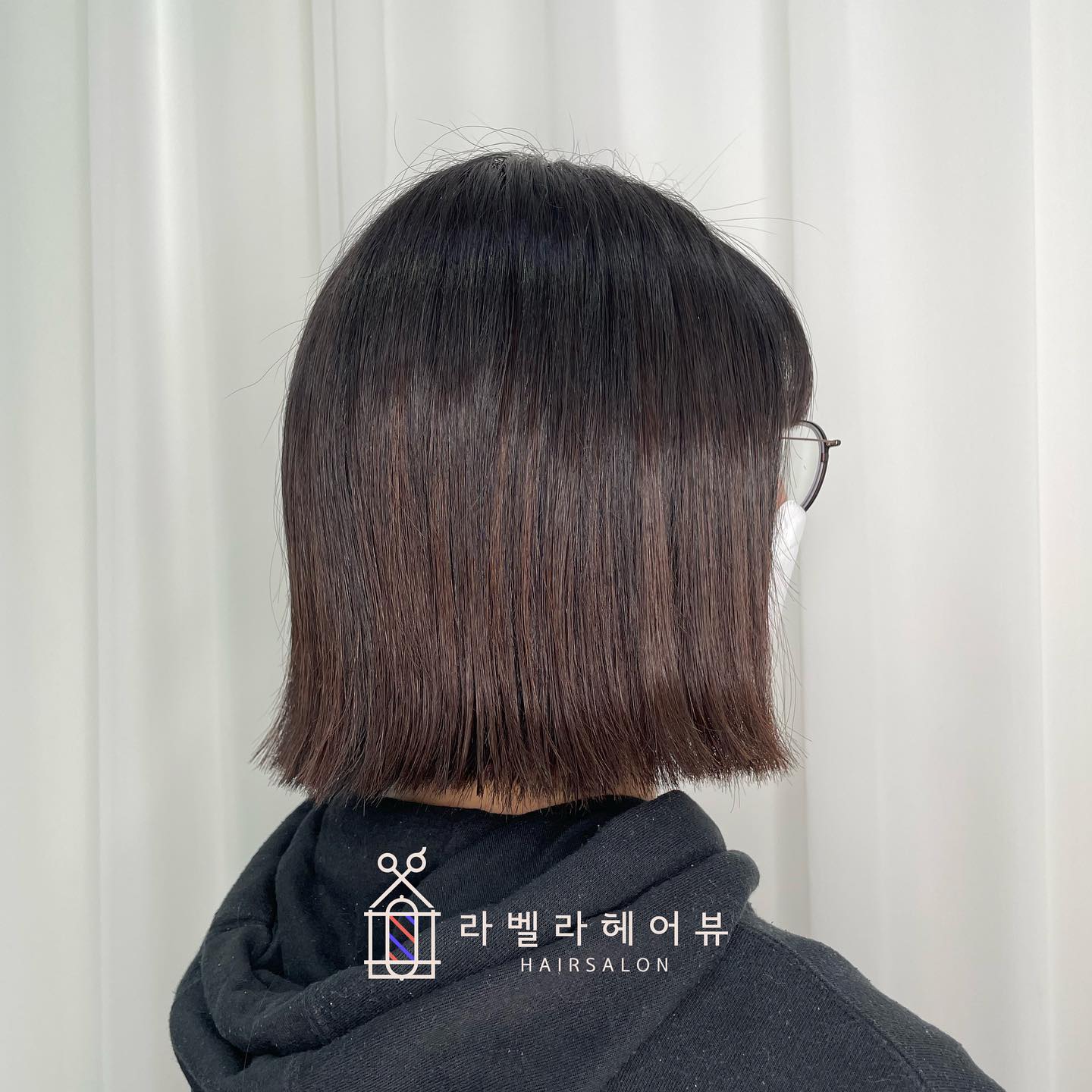 라벨라헤어뷰 - #테슬컷 단발테슬컷 숱많고 무거운모발 가볍게 뻗어도 이쁜 단발스타일 #천안미용실...
