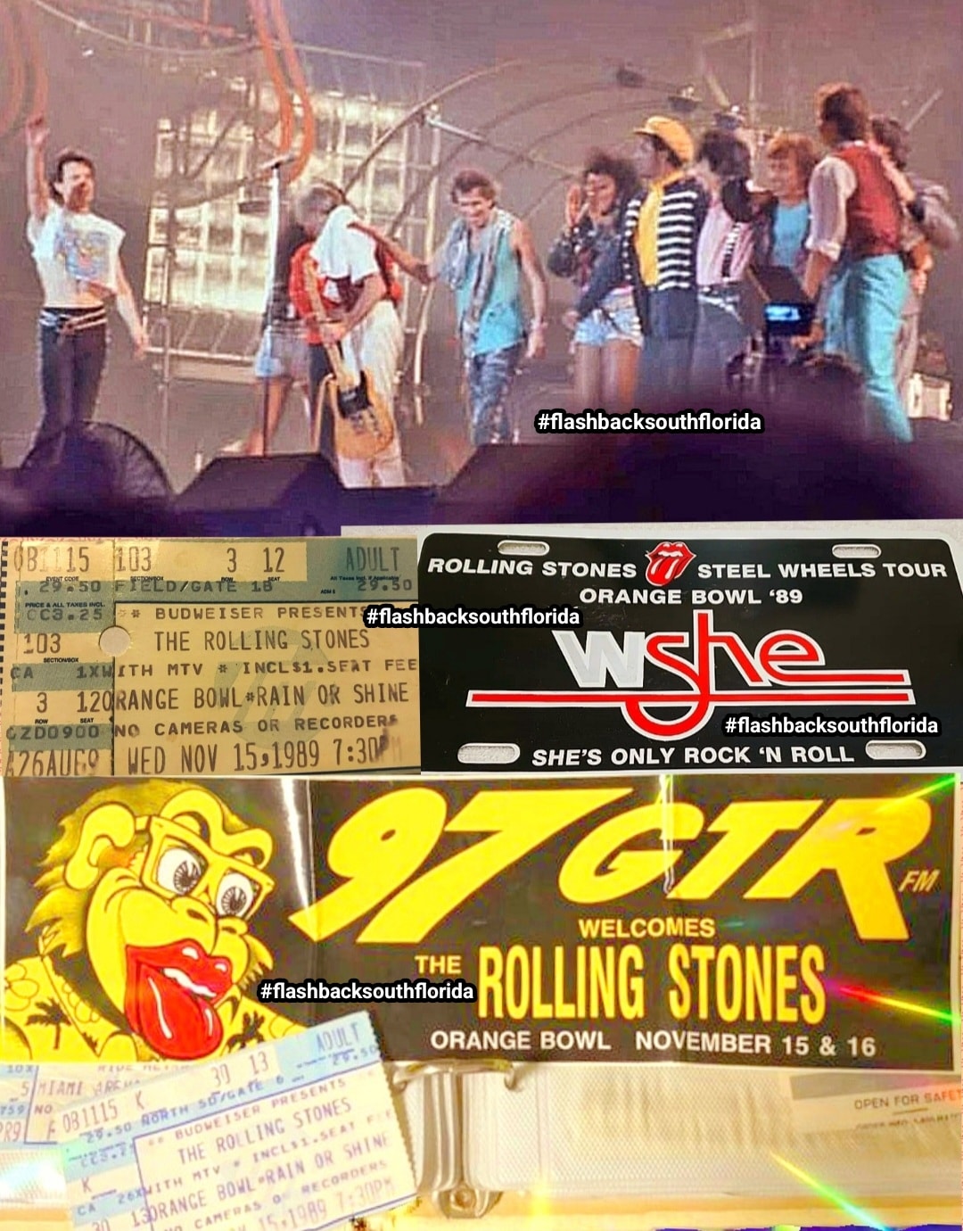 FLASHBACK 1989 at the ORANGE BOWL with the ROLLING STONES!!! Who