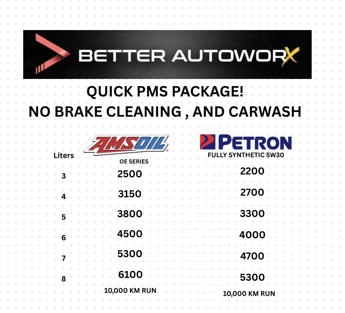 Better - 🛢️🚗 QUICK PMS PACKAGE – Now Available at Better Autoworx ...