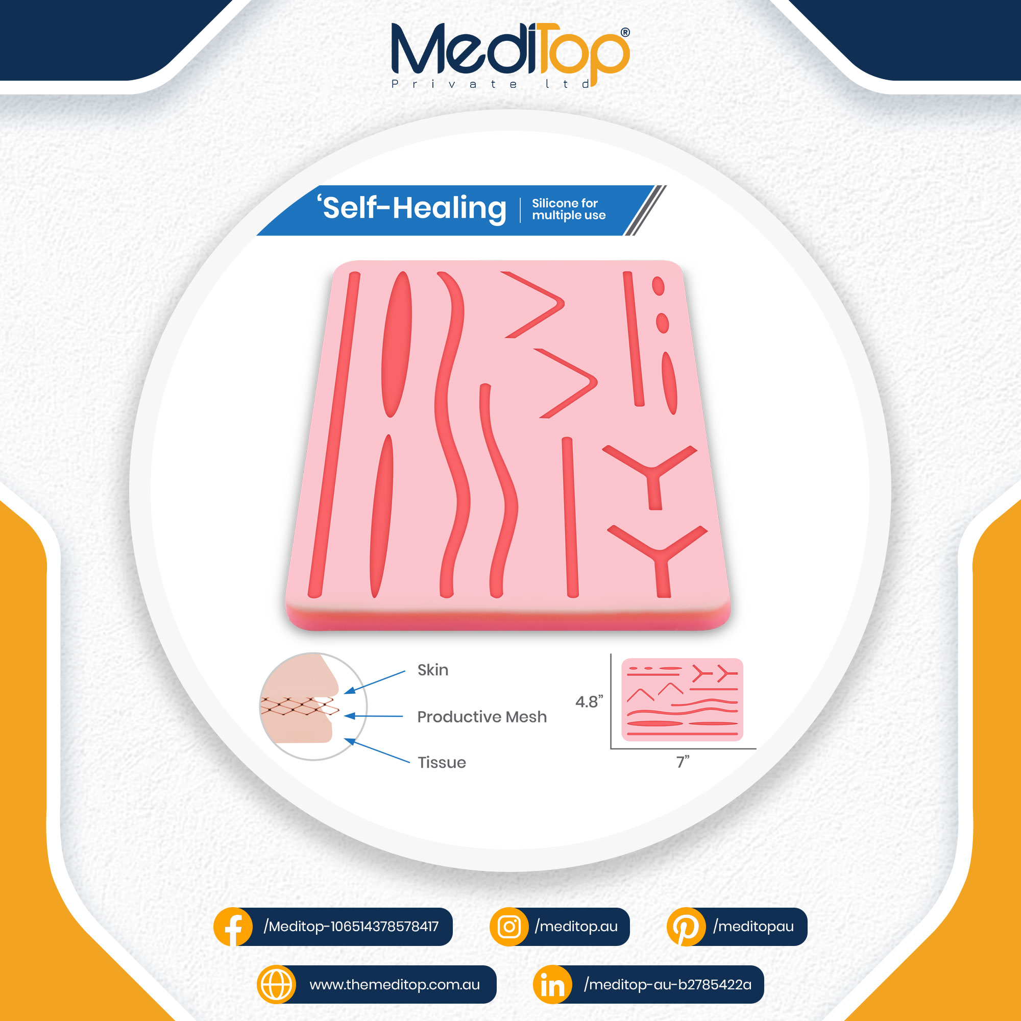 Meditop - 🔬 Suture 14 Wound Pad (SP-14W) – Professional Surgical ...