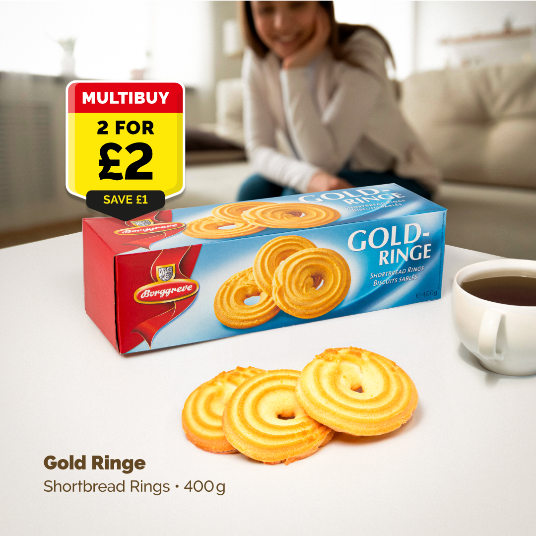 Poundstretcher - Dive into the golden moments with Gold Ring Shortbread ...