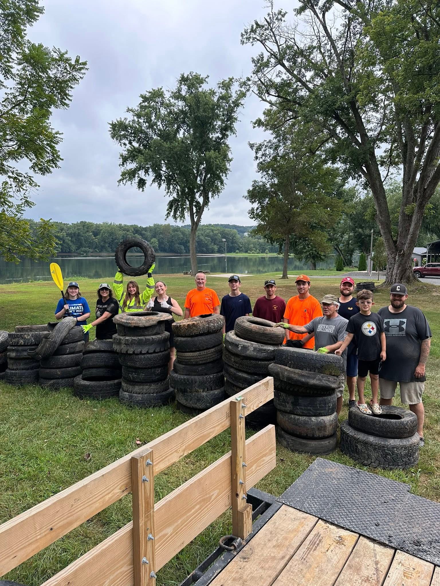 What a great community effort to pull over 100 tires from the 