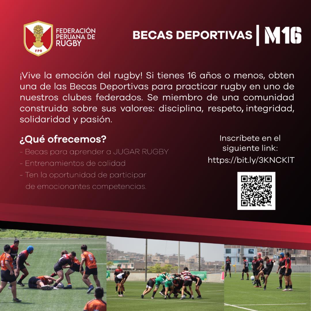 ¡Becas para aprender a JUGAR... - Federación Peruana de Rugby