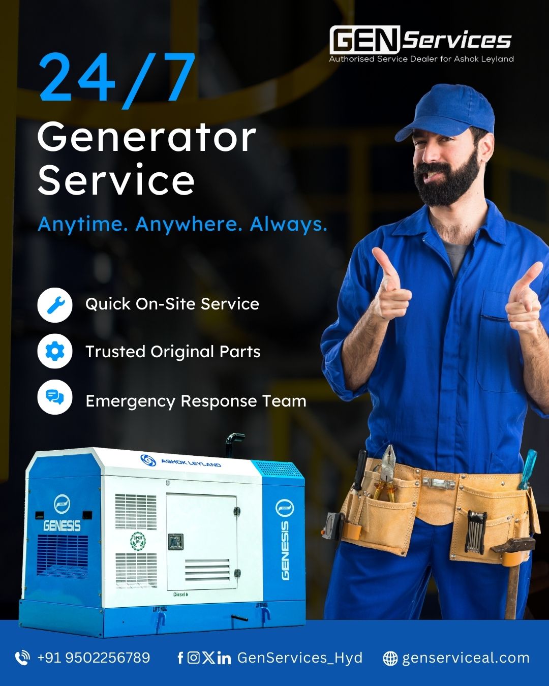 Gen Services - 24/7 Generator Service at your doorstep!... | Facebook
