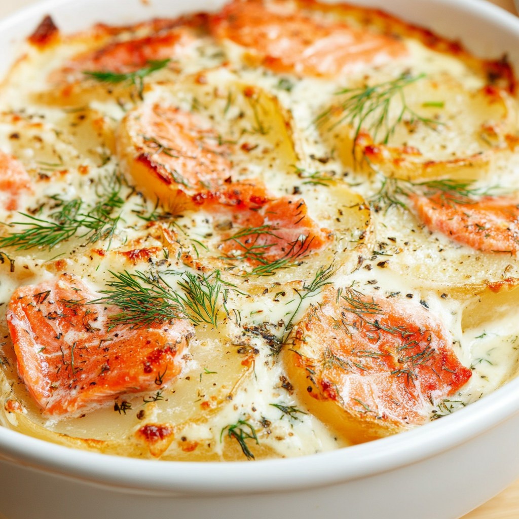Grande - Gratin de Pommes de Terre au Saumon et Aneth Portions : 4 ...