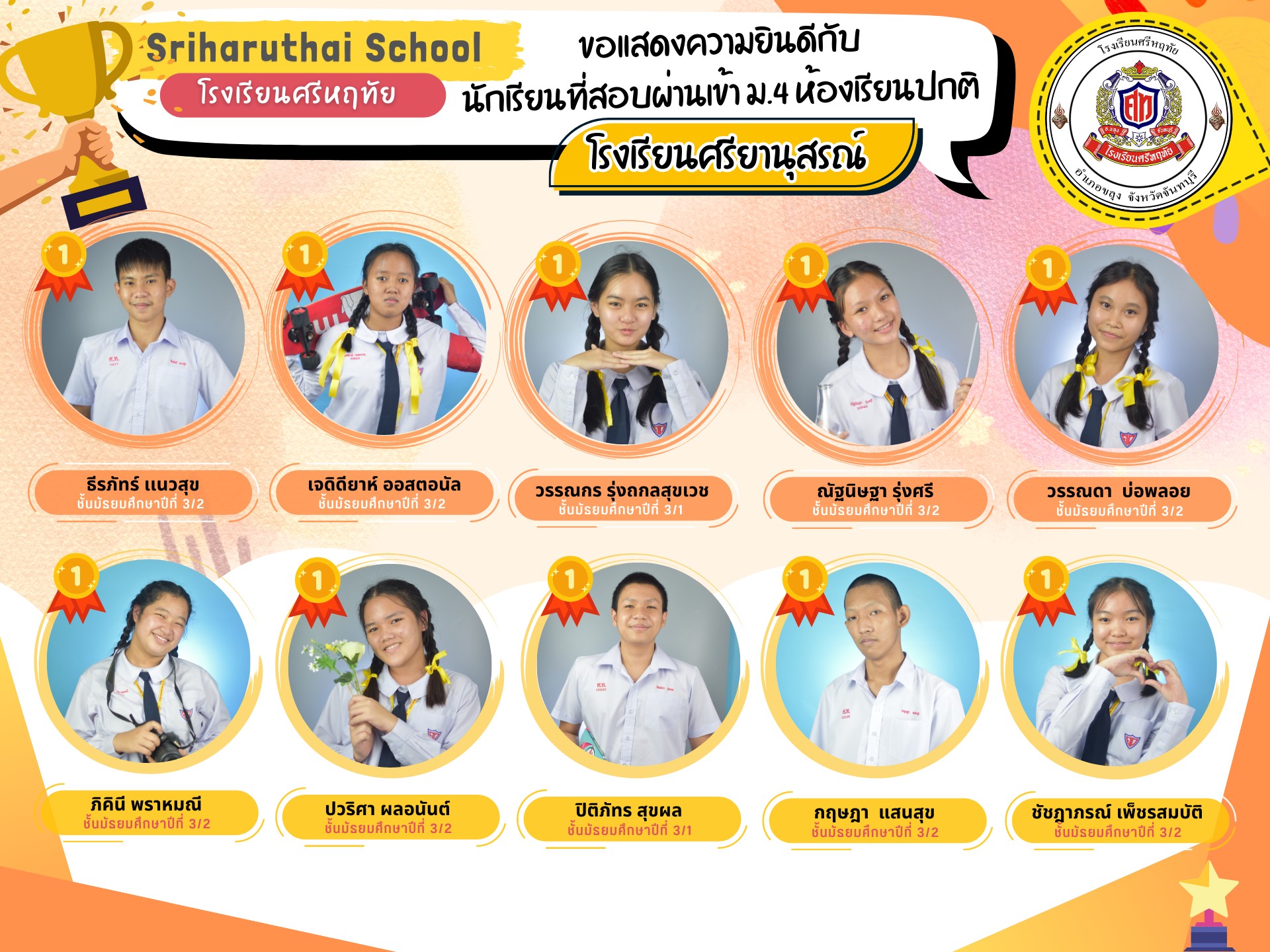 โรงเรียนศรีหฤทัย ขอแสดงความยินดี กับ... - โรงเรียนศรีหฤทัย | Facebook