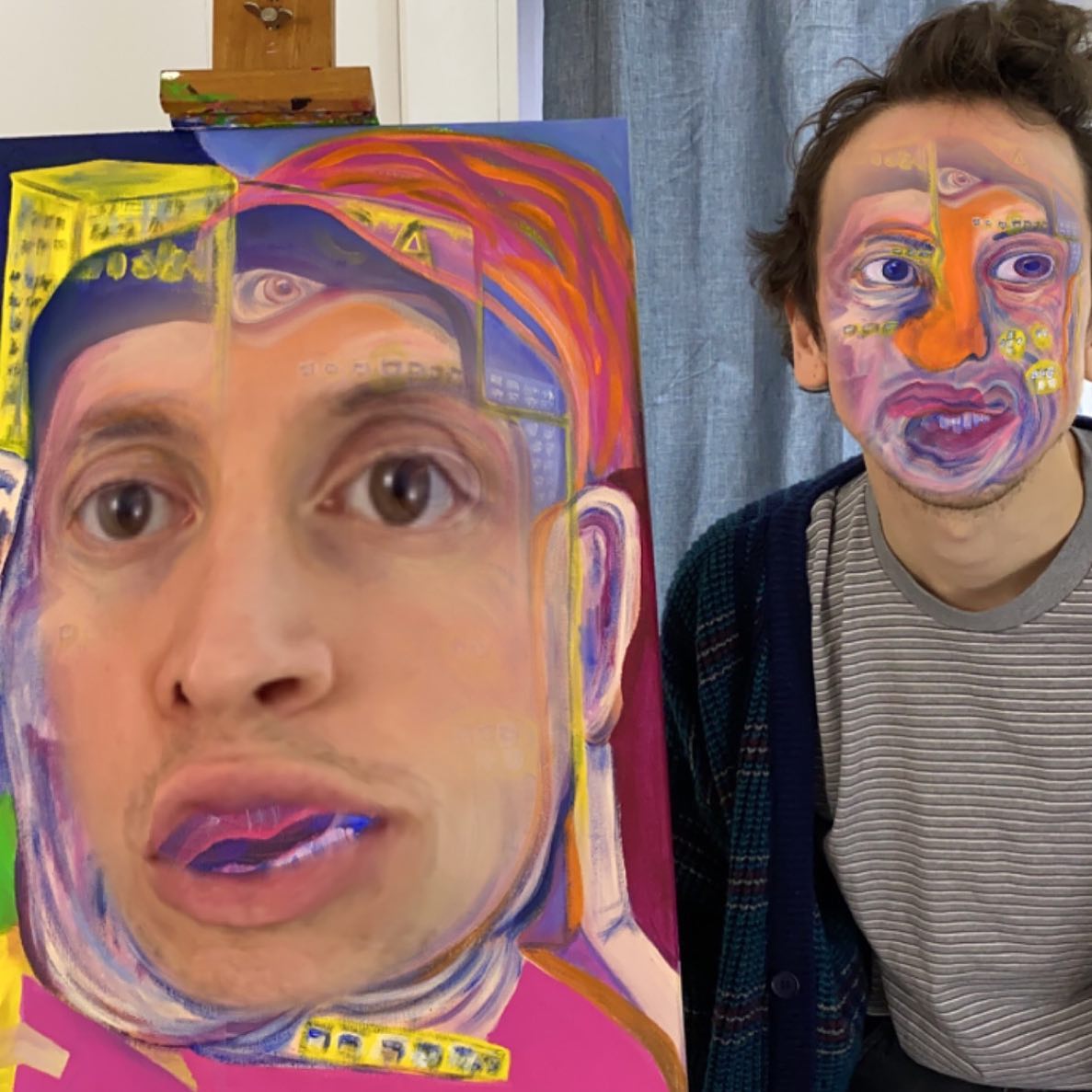 Chancy Glance - Here’s a fun face swap with a new painting...