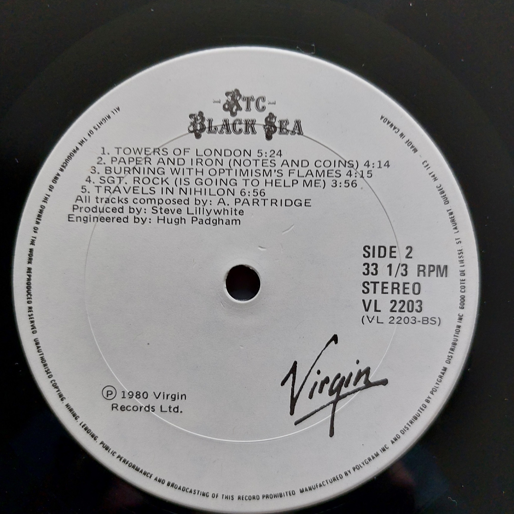 The Other Vinyl Record Collectors Club | XTC - Black Sea 1989 Virgin ...