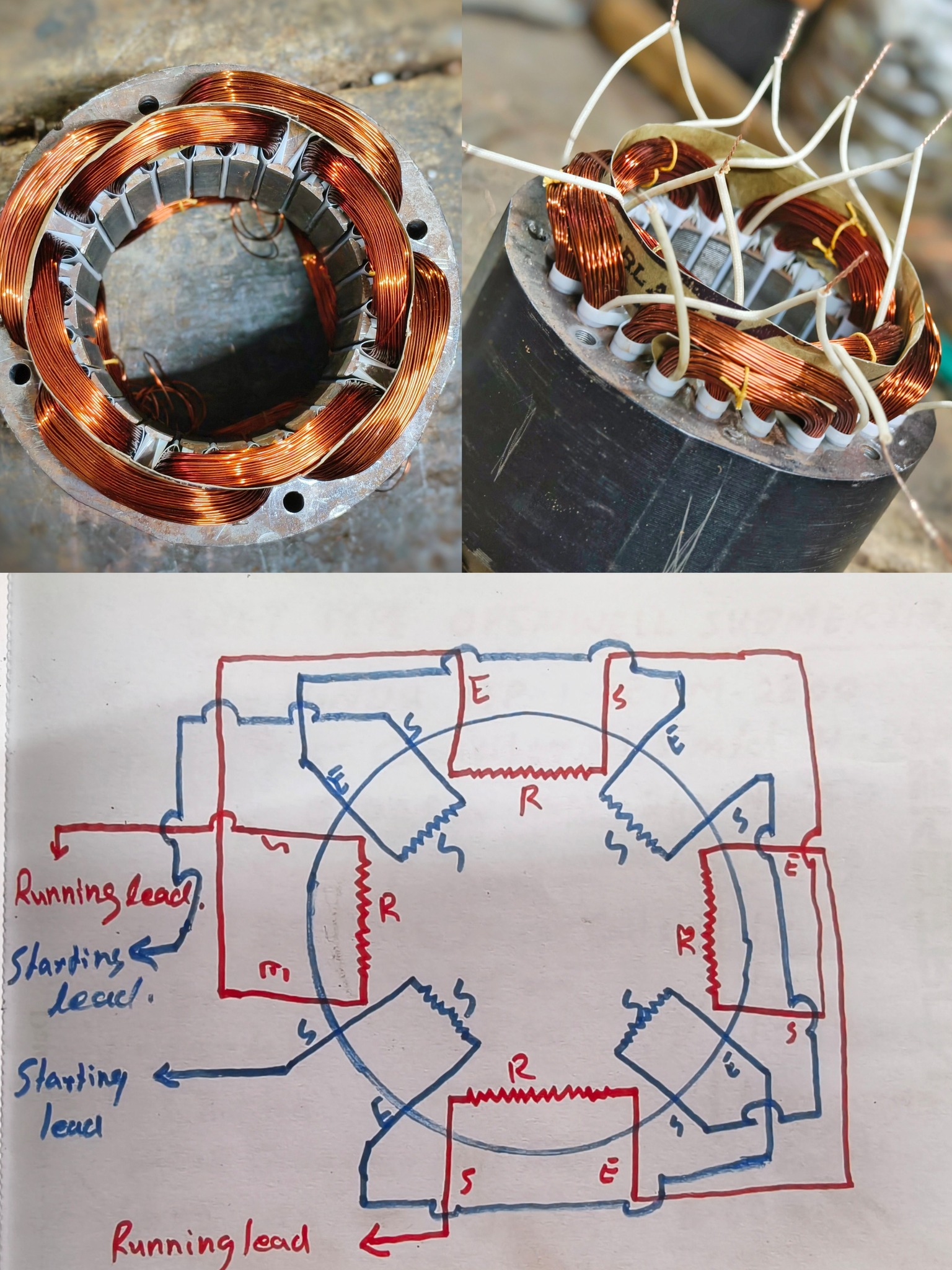 All 3 Phase Motors Rewinders | Single phase 1440 rpm motor winding ...