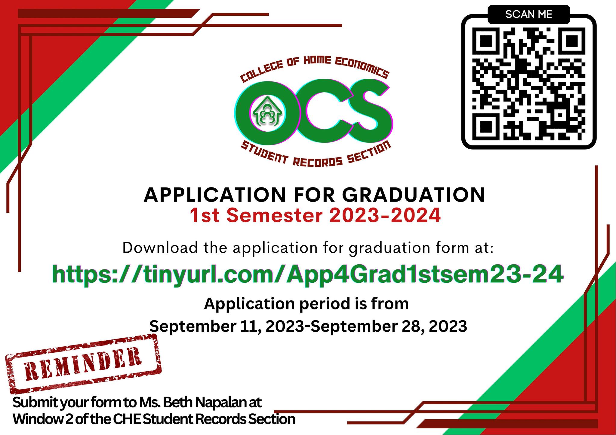 UPCHE - ANNOUNCEMENT: Application for Graduation is now open! Deadline ...