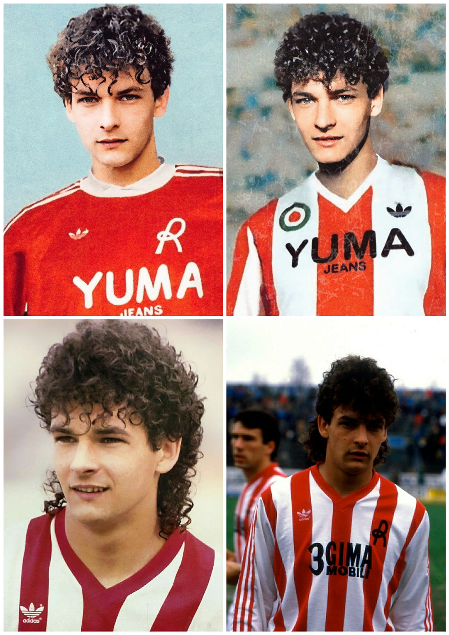 Roberto Baggio with family in Vicenza, Italy
