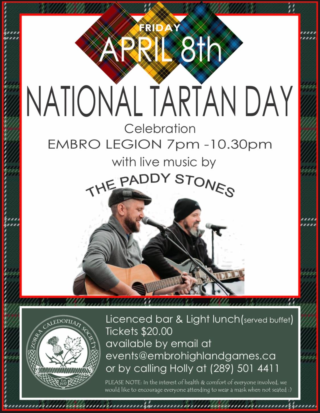 Embro Fair - -April 8th, 2022 is National Tartan Day- The... | Facebook