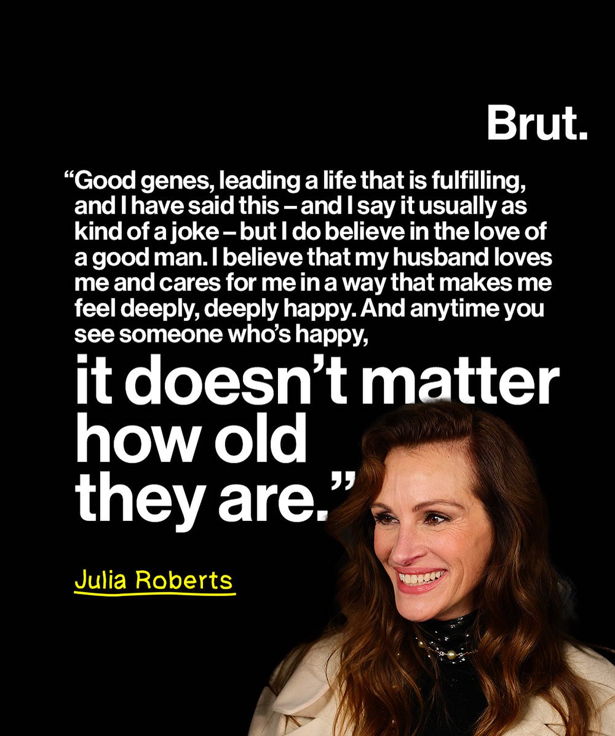 Brut - In an interview with British Vogue, actress Julia...
