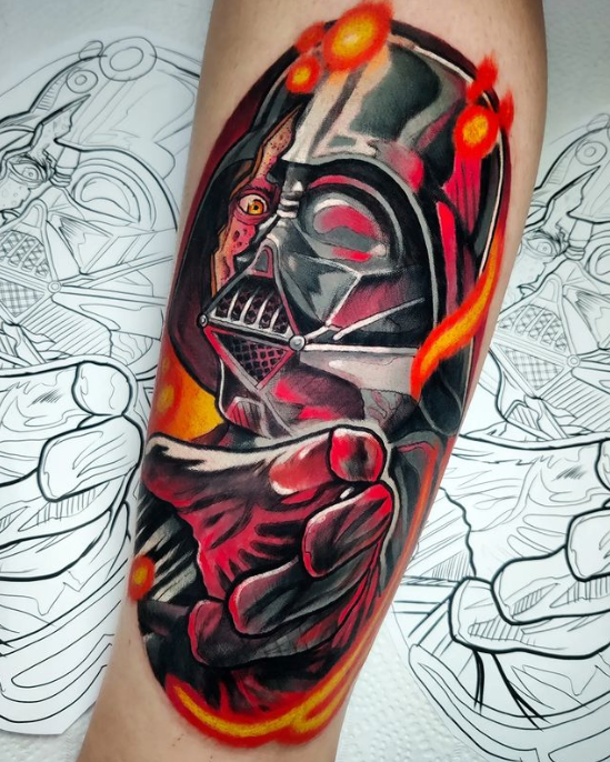 Victims Of Ink - Custom colour Darth Vader piece by...